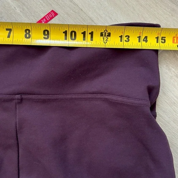 Spanx Womens Perfect Fit Ponte Pull On Stretch Straight Leg Pants Sz XL Burgundy